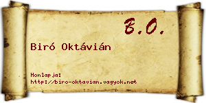 Biró Oktávián névjegykártya